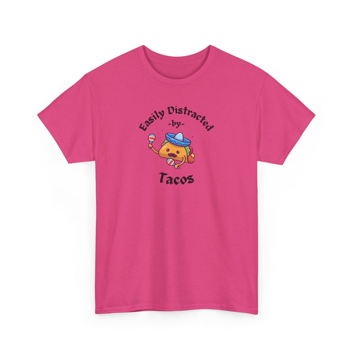 'Easily Distracted by Tacos' Unisex Heavy Cotton Tee