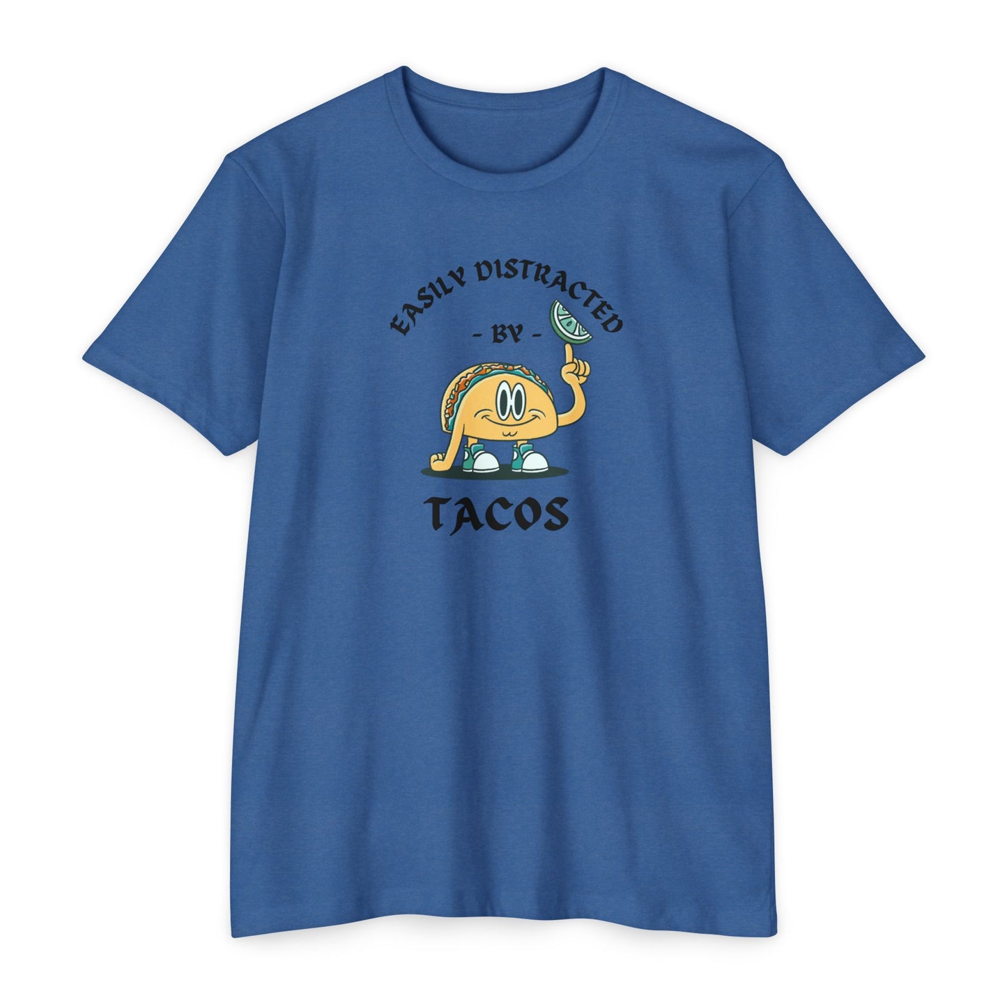 'Easily Distracted by Tacos! Funny Foodie' Unisex Jersey T-shirt