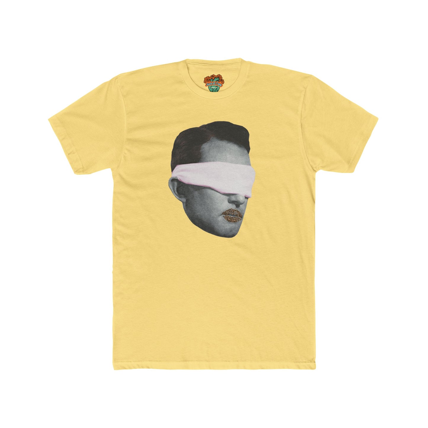 ' Cheetah Lips' Trendy Unisex Cotton Crew Tee