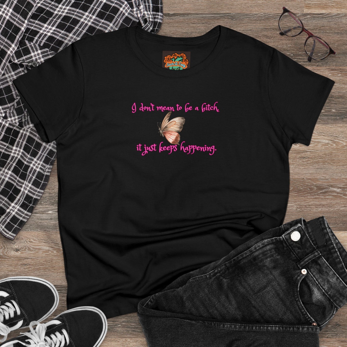 'Just Can't Help It' Women's Midweight Cotton Tee