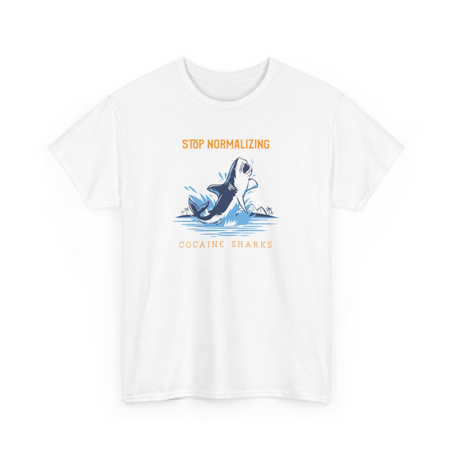 'Cocaine Shark' Unisex Heavy Cotton Tee