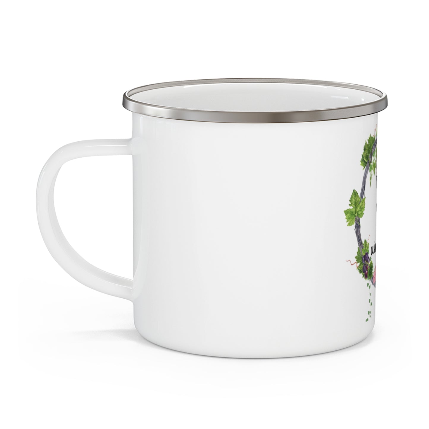'There Might Be Wine in Here' Ambidexterous Enamel Camping Mug
