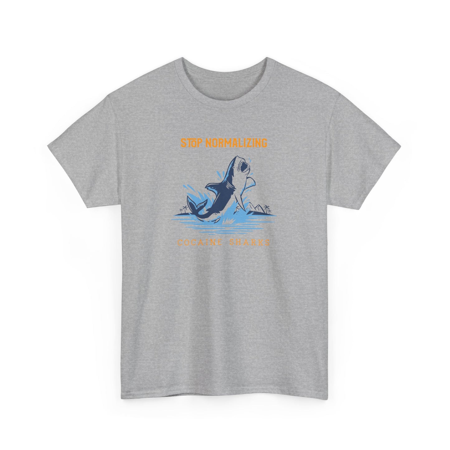 'Cocaine Shark' Unisex Heavy Cotton Tee