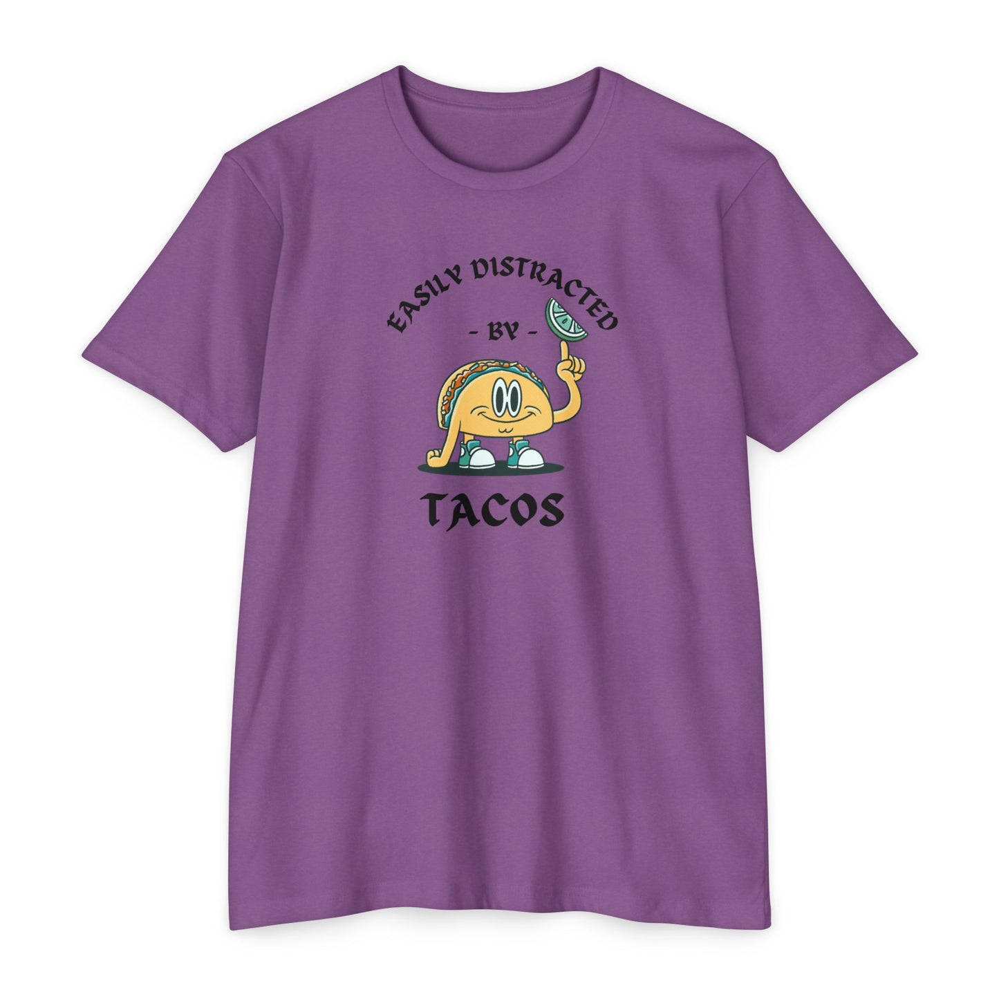 'Easily Distracted by Tacos! Funny Foodie' Unisex Jersey T-shirt