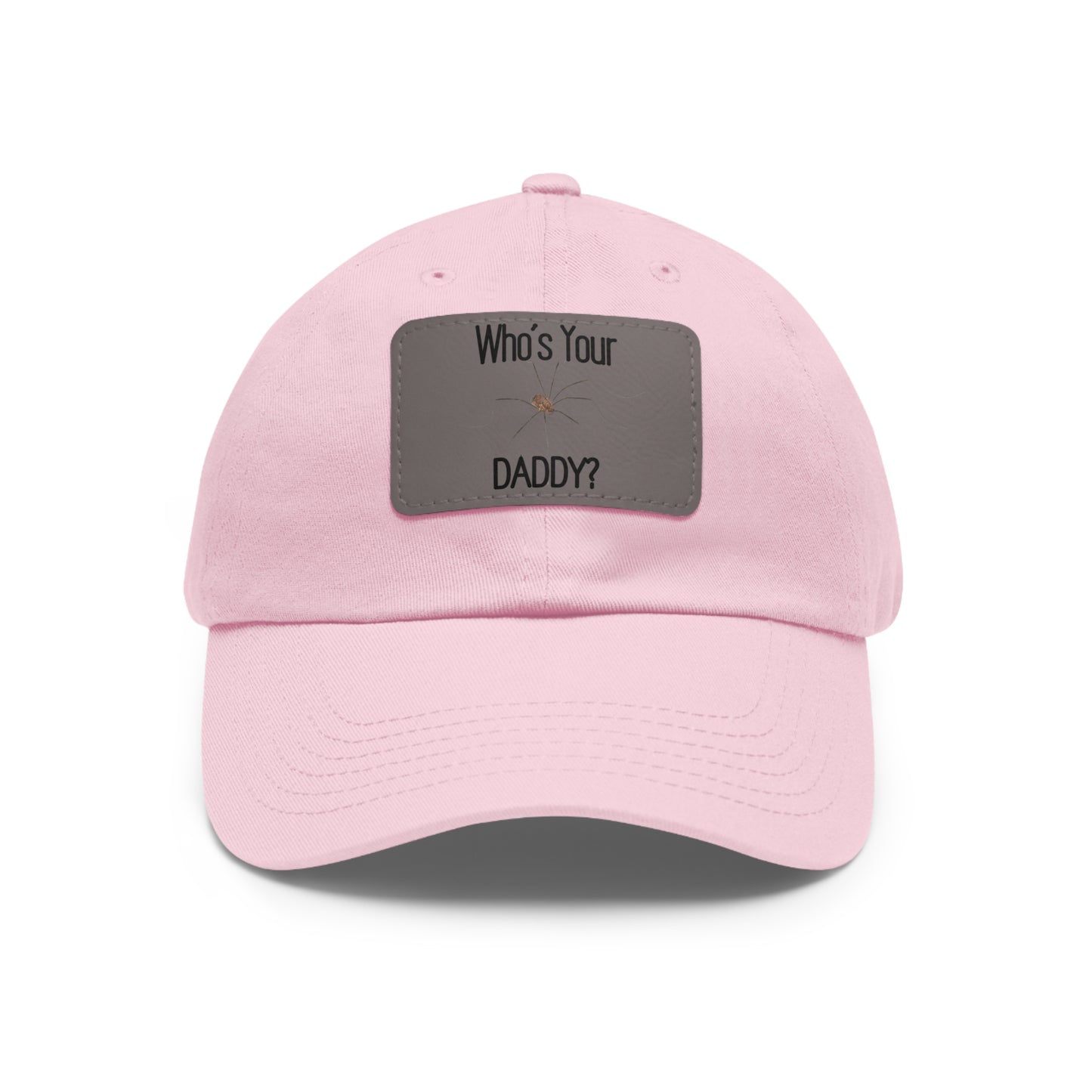 'Who's Your Daddy' (Spider)Dad Hat with Leather Patch (Rectangle)