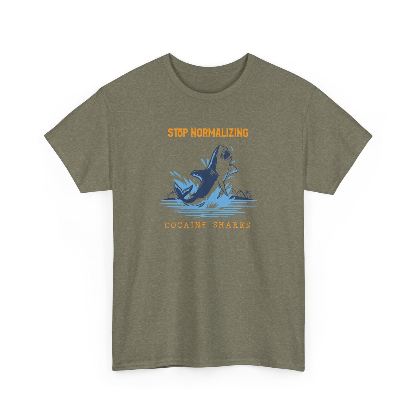 'Cocaine Shark' Unisex Heavy Cotton Tee