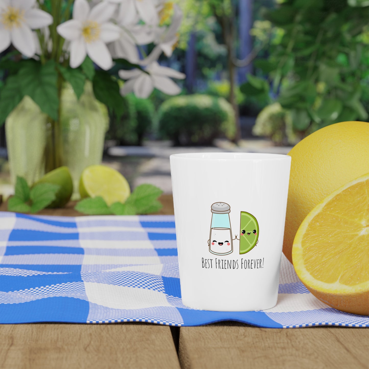 Best Friends Forever! Salt & Lime. Shot Glass
