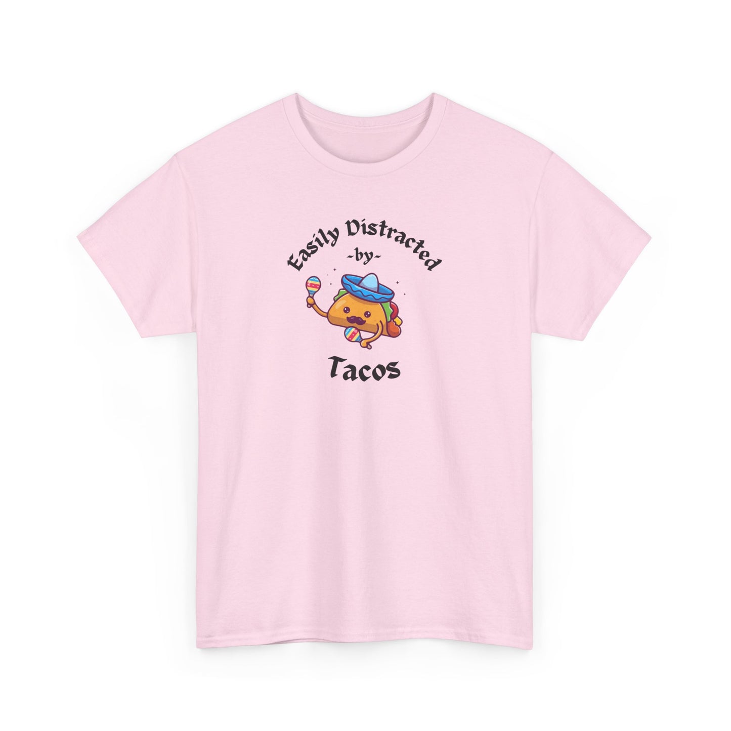 'Easily Distracted by Tacos' Unisex Heavy Cotton Tee