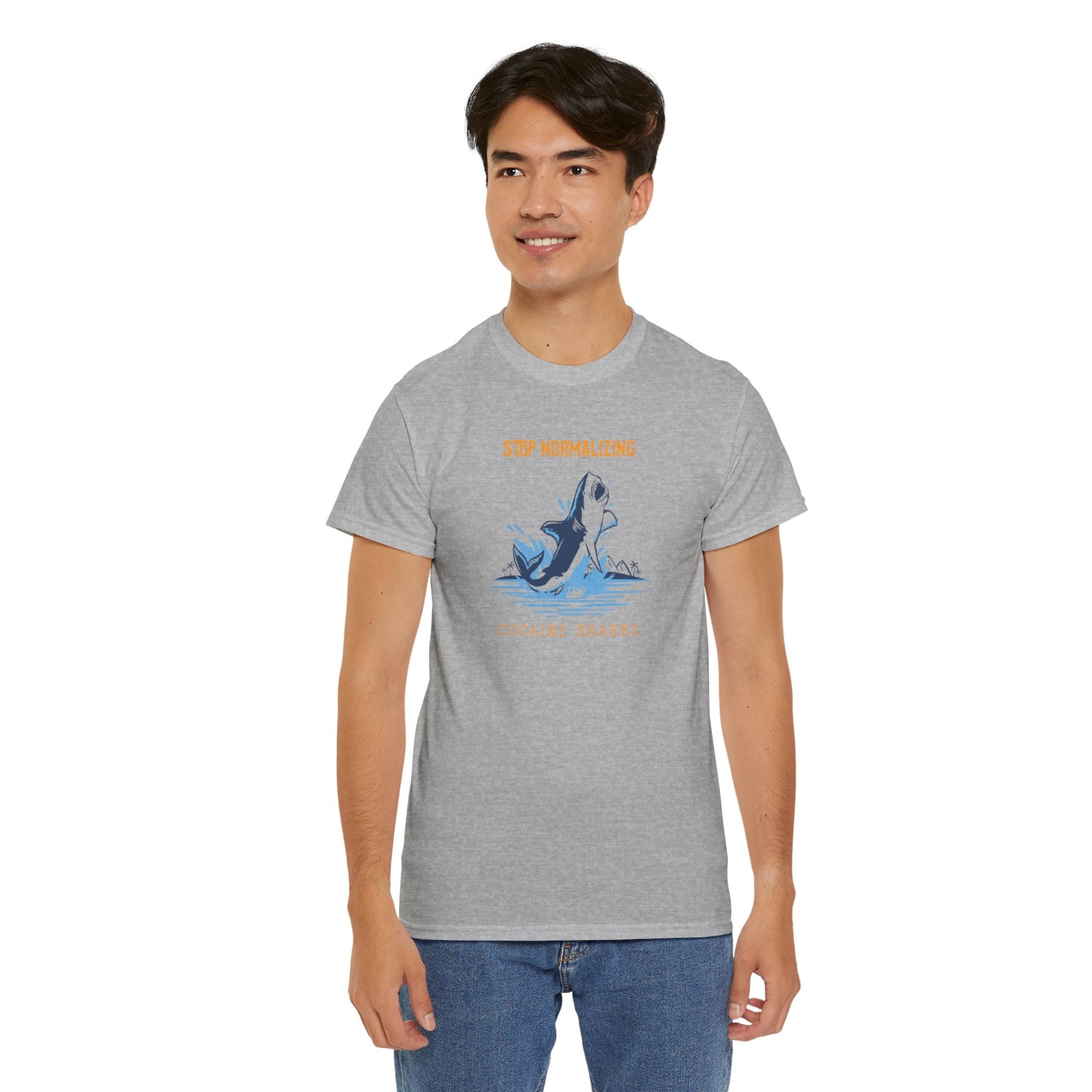 'Cocaine Shark' Unisex Heavy Cotton Tee