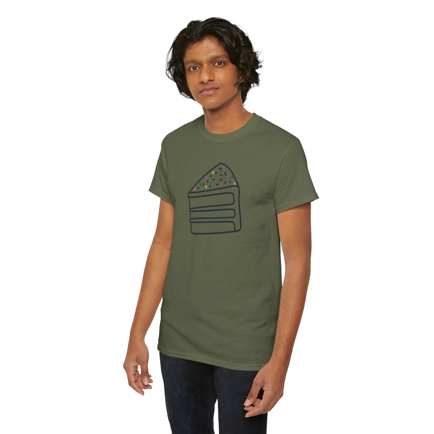 'Cake' Unisex Heavy Cotton Tee Express Delivery available