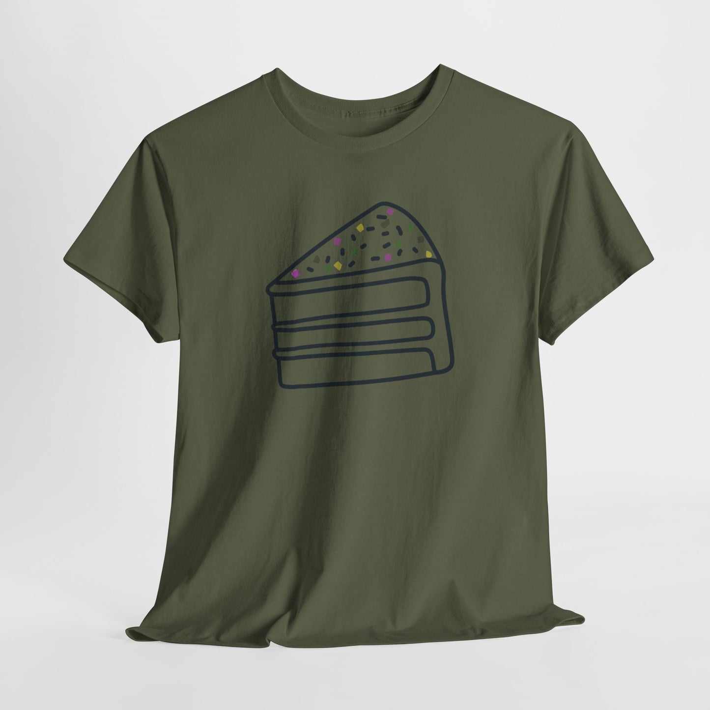 'Cake' Unisex Heavy Cotton Tee Express Delivery available
