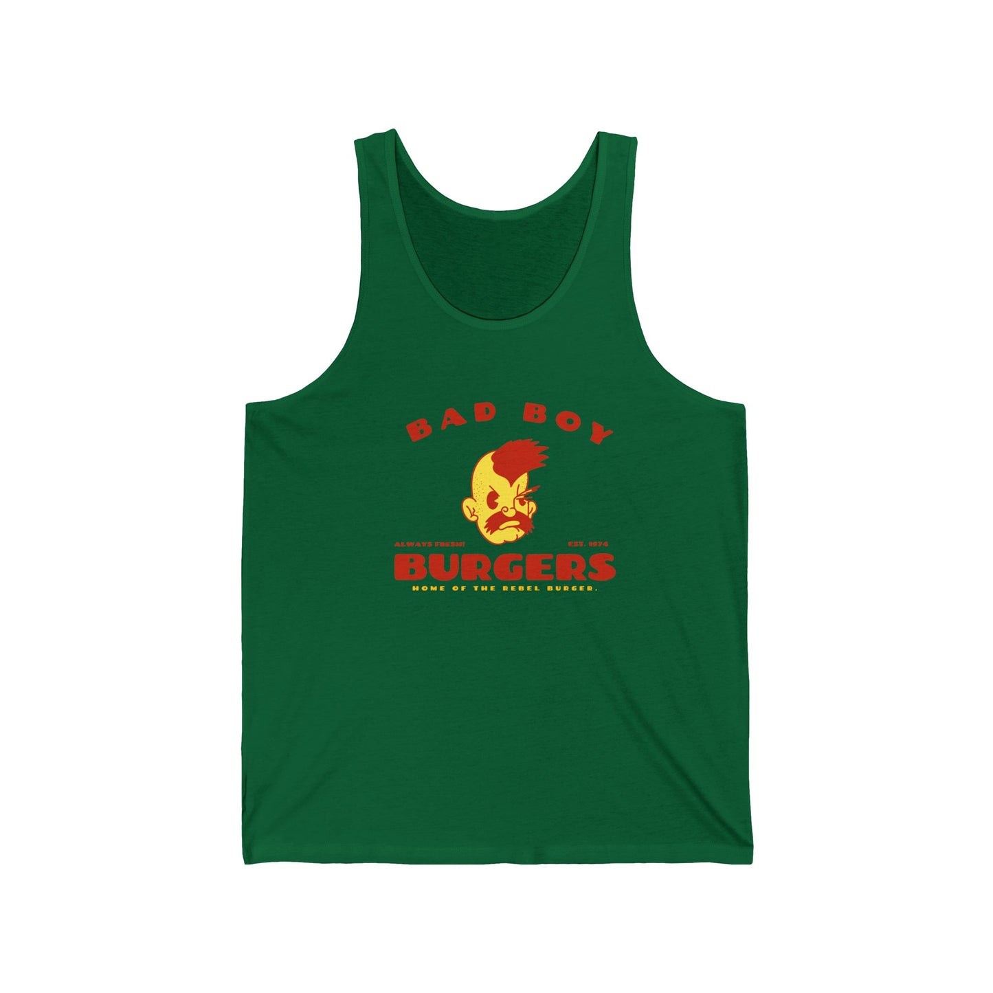 'Bad Boy Burgers' Unisex Jersey Tank