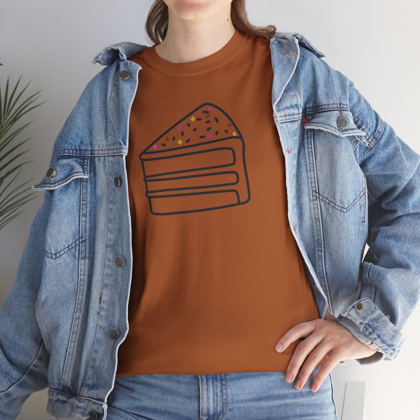 'Cake' Unisex Heavy Cotton Tee Express Delivery available