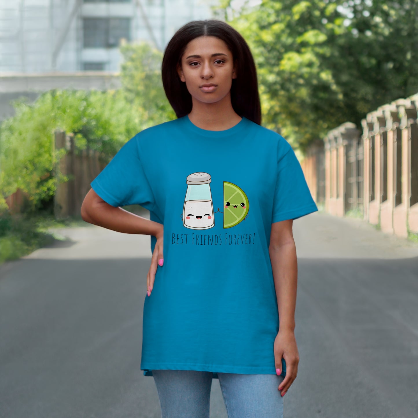 'Salt & Lime Best Friends Forever!' Single Jersey T-shirt