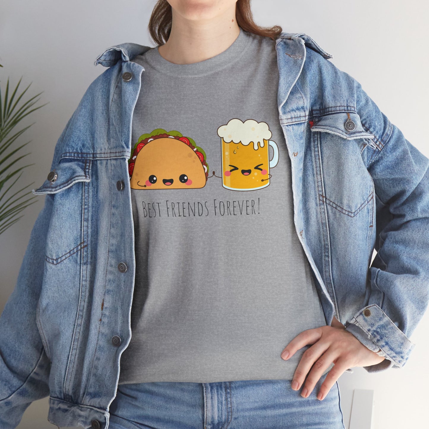 Taco & Beer Best Friends Forever! Unisex Heavy Cotton Tee