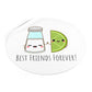 'Salt & Lime Best Friends Forever!' Cute Round Vinyl Stickers
