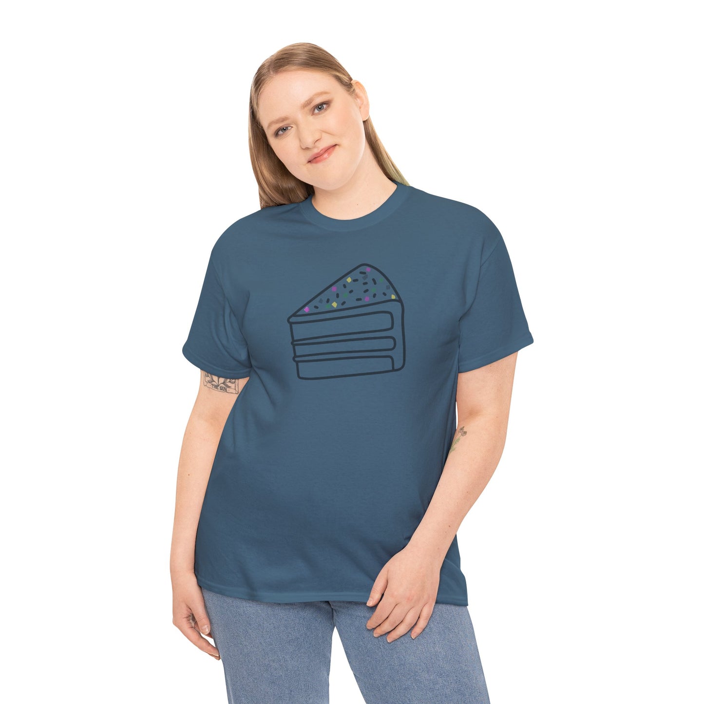 'Cake' Unisex Heavy Cotton Tee Express Delivery available