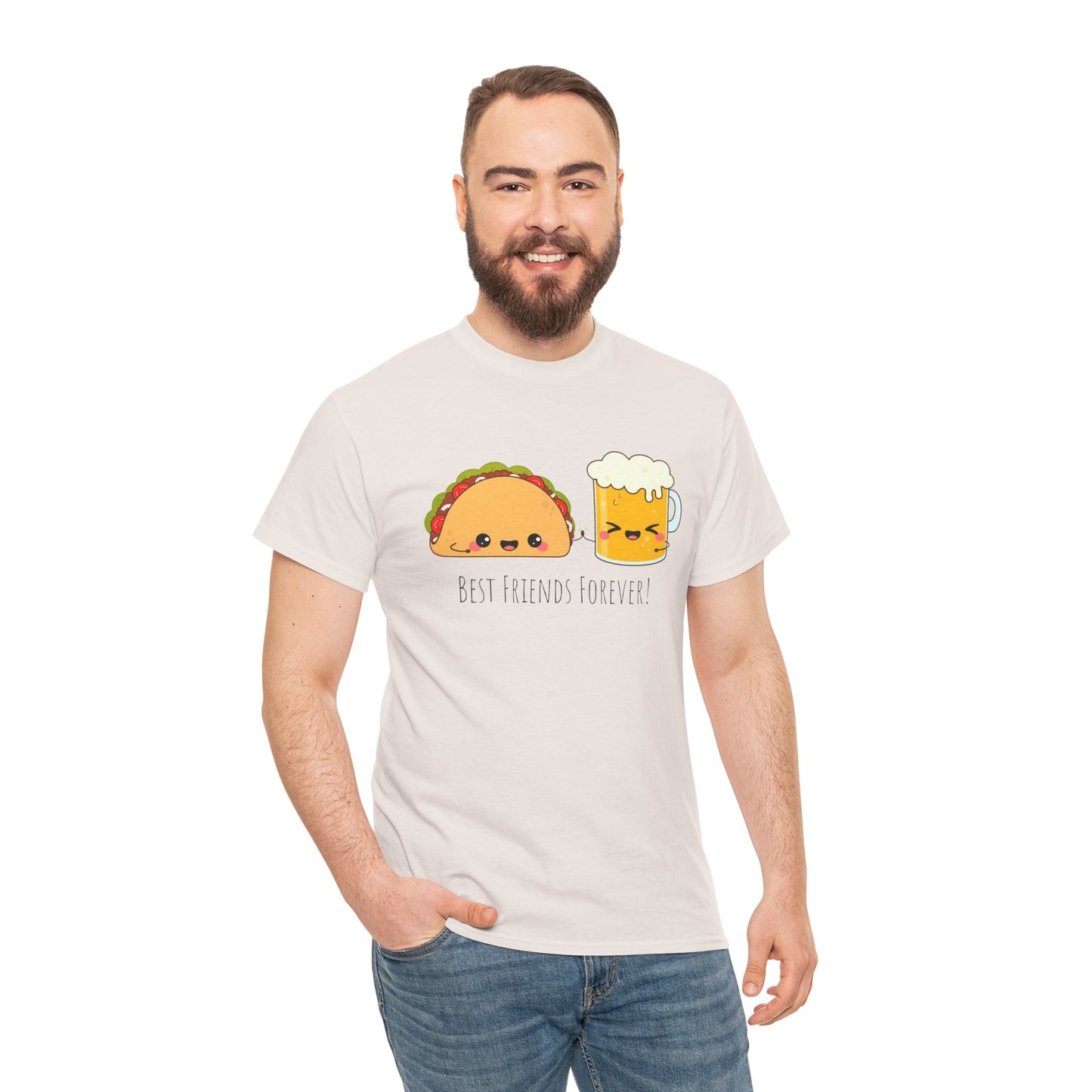 Taco & Beer Best Friends Forever! Unisex Heavy Cotton Tee