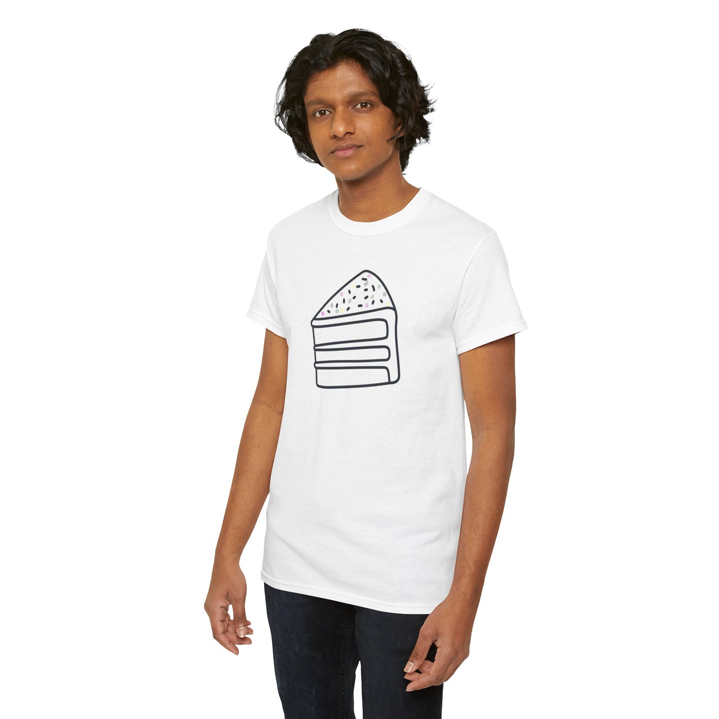 'Cake' Unisex Heavy Cotton Tee Express Delivery available