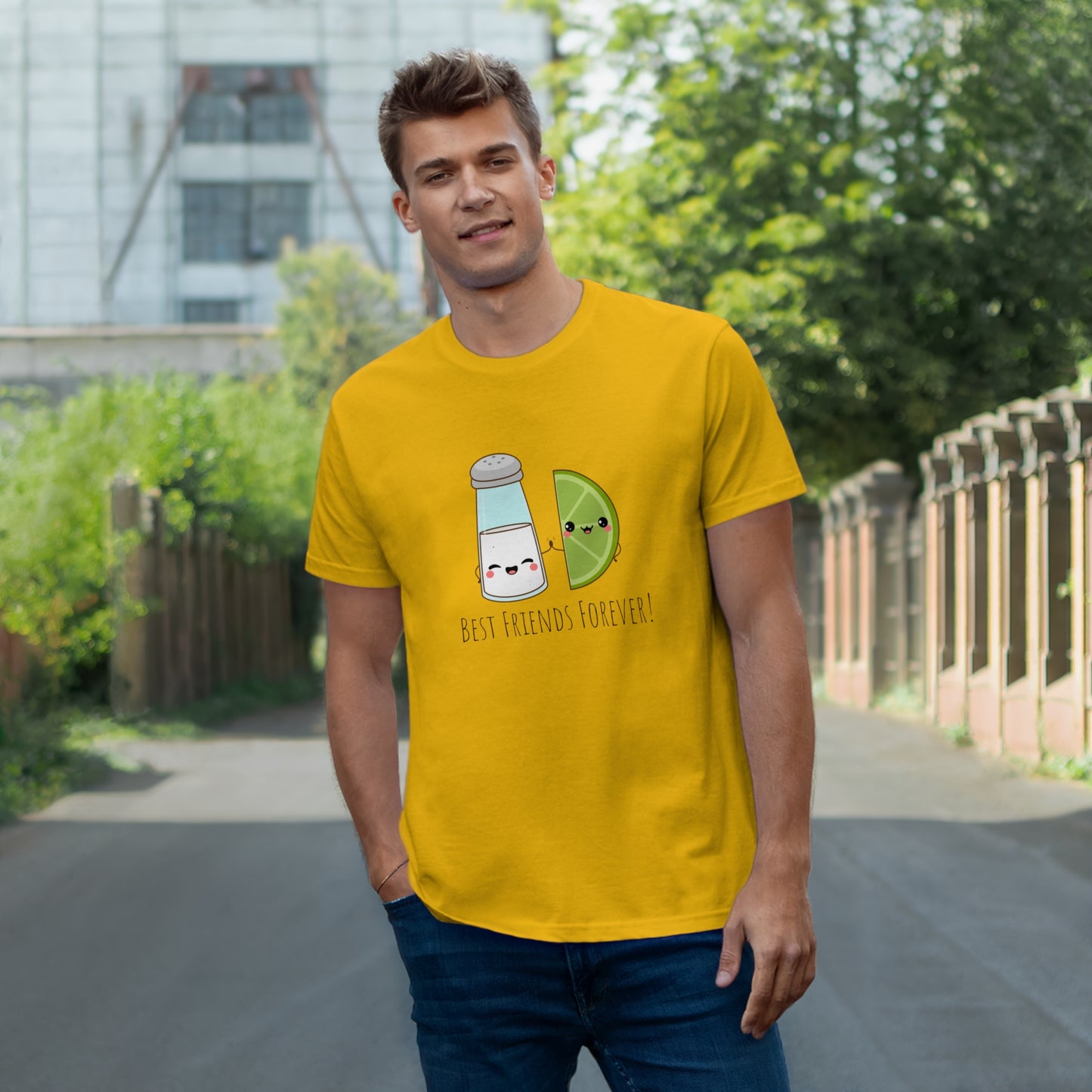 'Salt & Lime Best Friends Forever!' Single Jersey T-shirt