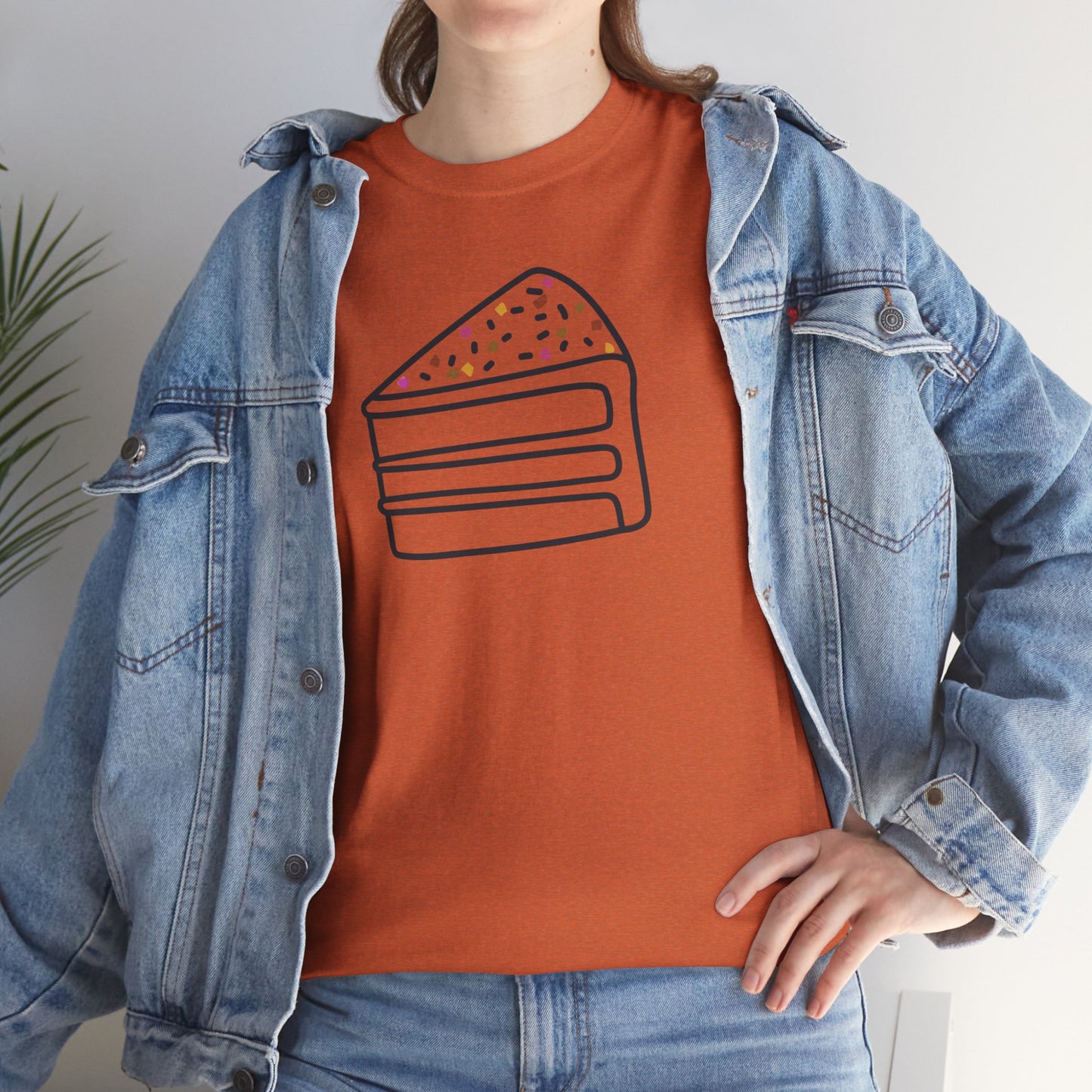 'Cake' Unisex Heavy Cotton Tee Express Delivery available