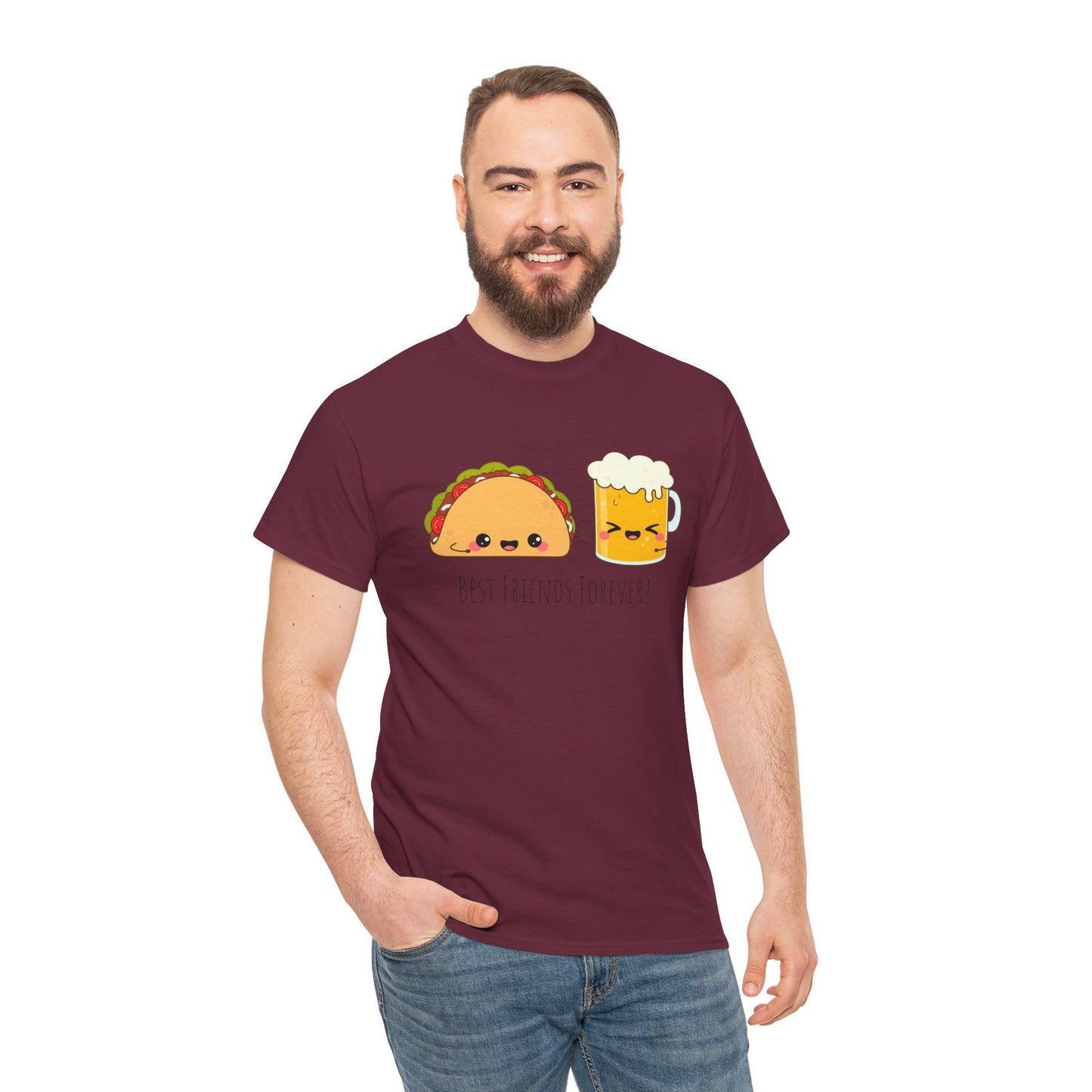 Taco & Beer Best Friends Forever! Unisex Heavy Cotton Tee