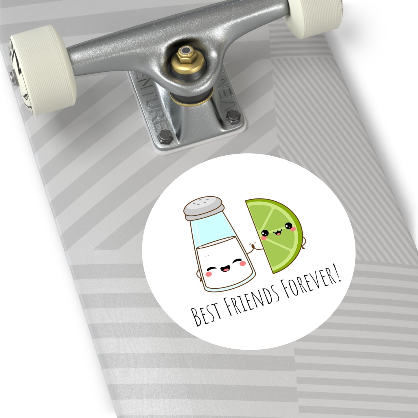 'Salt & Lime Best Friends Forever!' Cute Round Vinyl Stickers