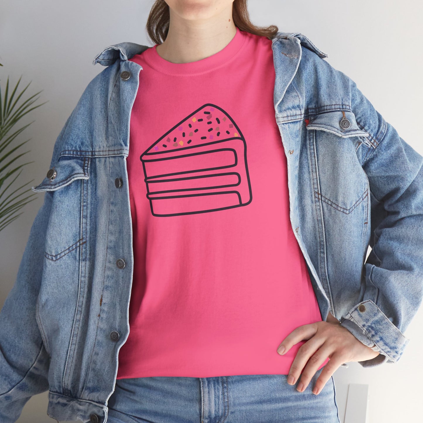'Cake' Unisex Heavy Cotton Tee Express Delivery available