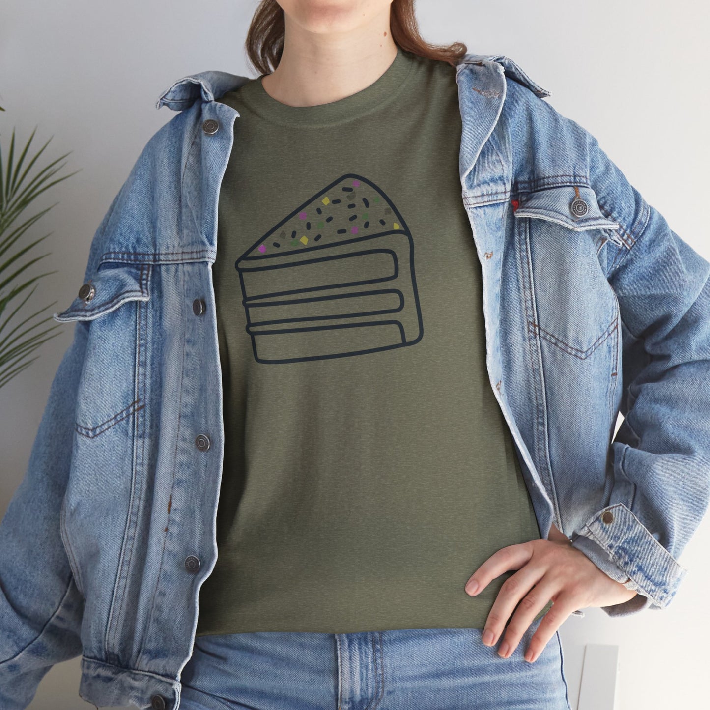 'Cake' Unisex Heavy Cotton Tee Express Delivery available