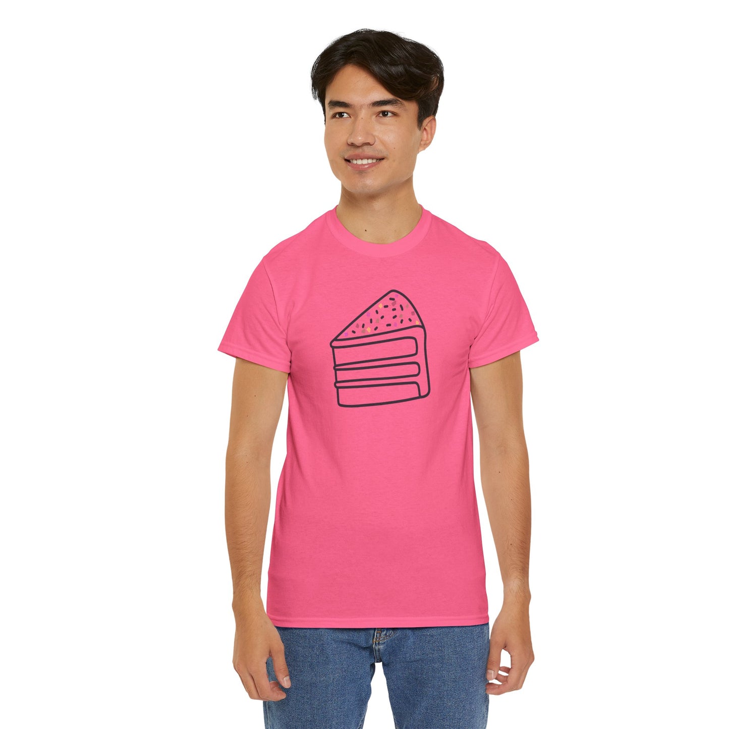 'Cake' Unisex Heavy Cotton Tee Express Delivery available