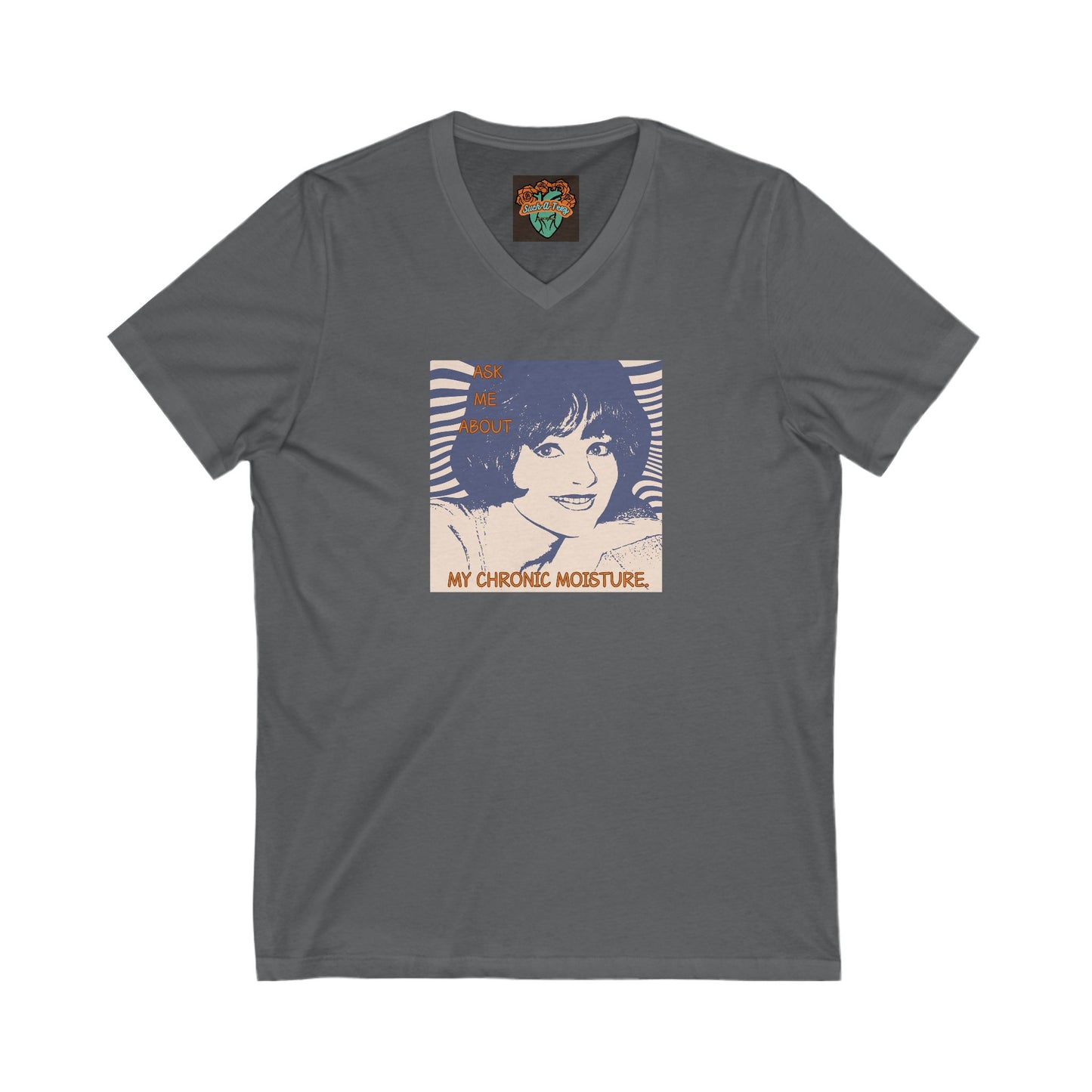 'Chronic Moisture' Unisex Jersey Short Sleeve V-Neck Tee