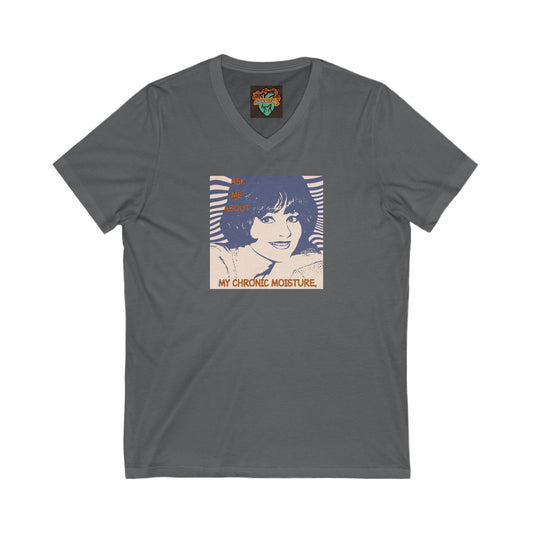 'Chronic Moisture' Unisex Jersey Short Sleeve V-Neck Tee