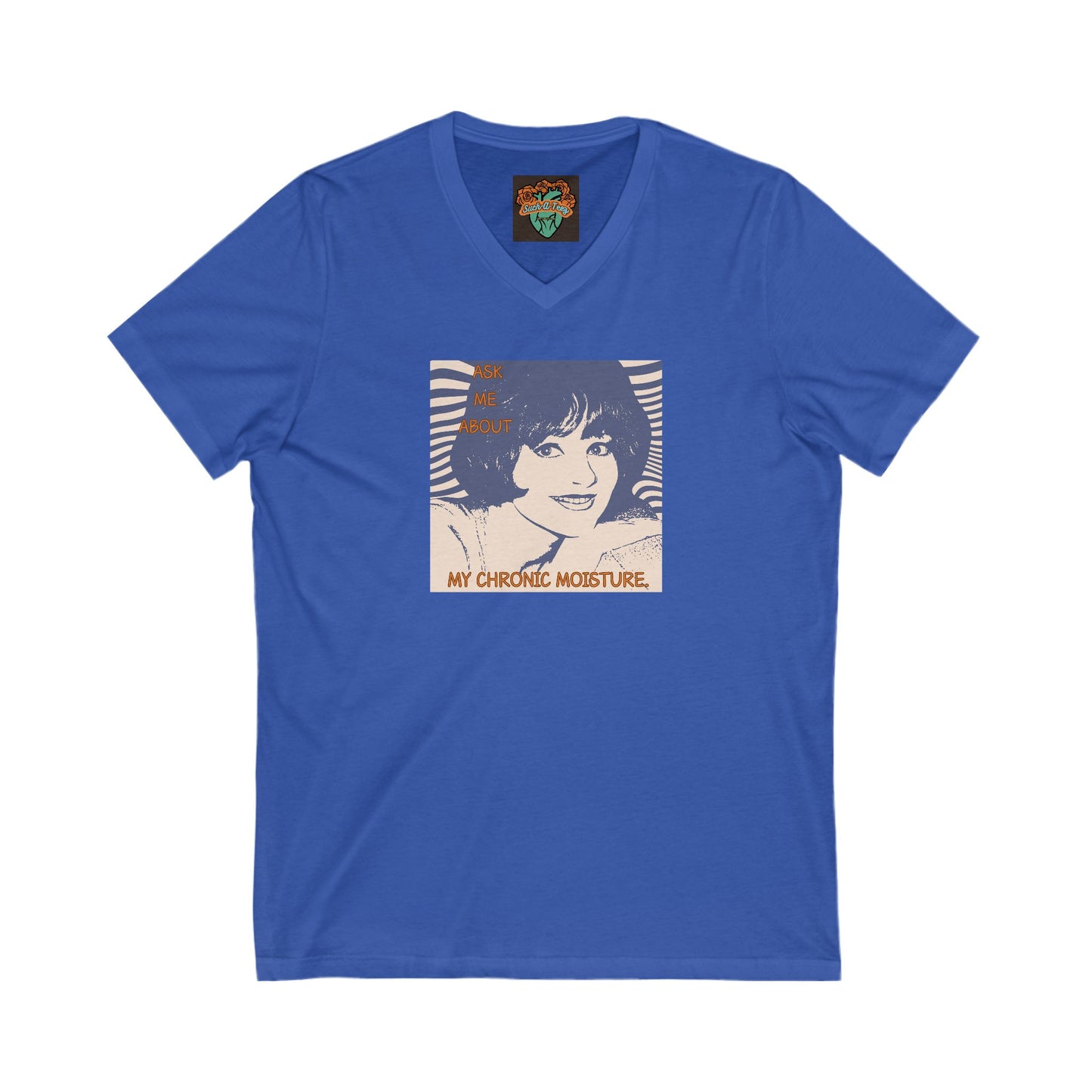 'Chronic Moisture' Unisex Jersey Short Sleeve V-Neck Tee