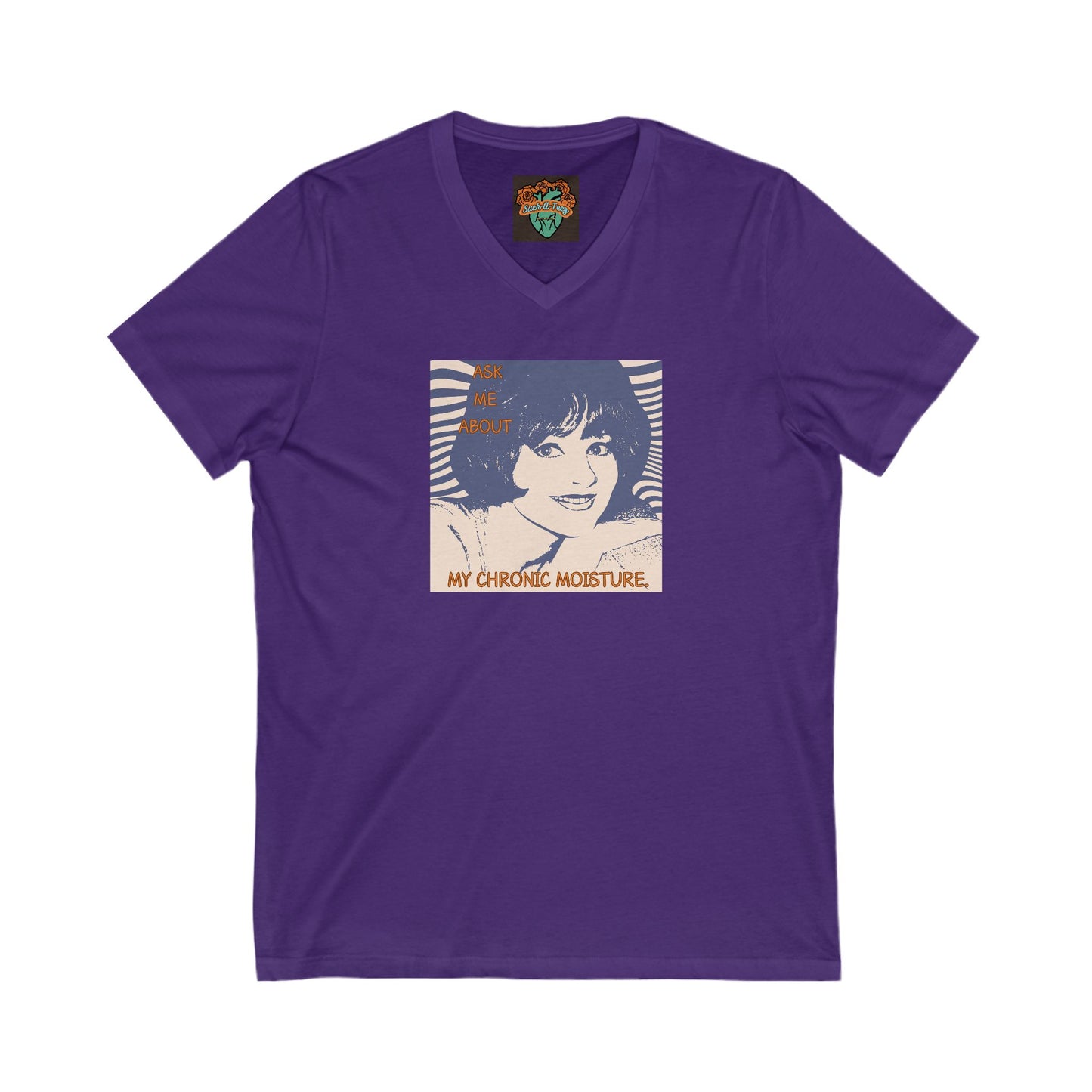 'Chronic Moisture' Unisex Jersey Short Sleeve V-Neck Tee