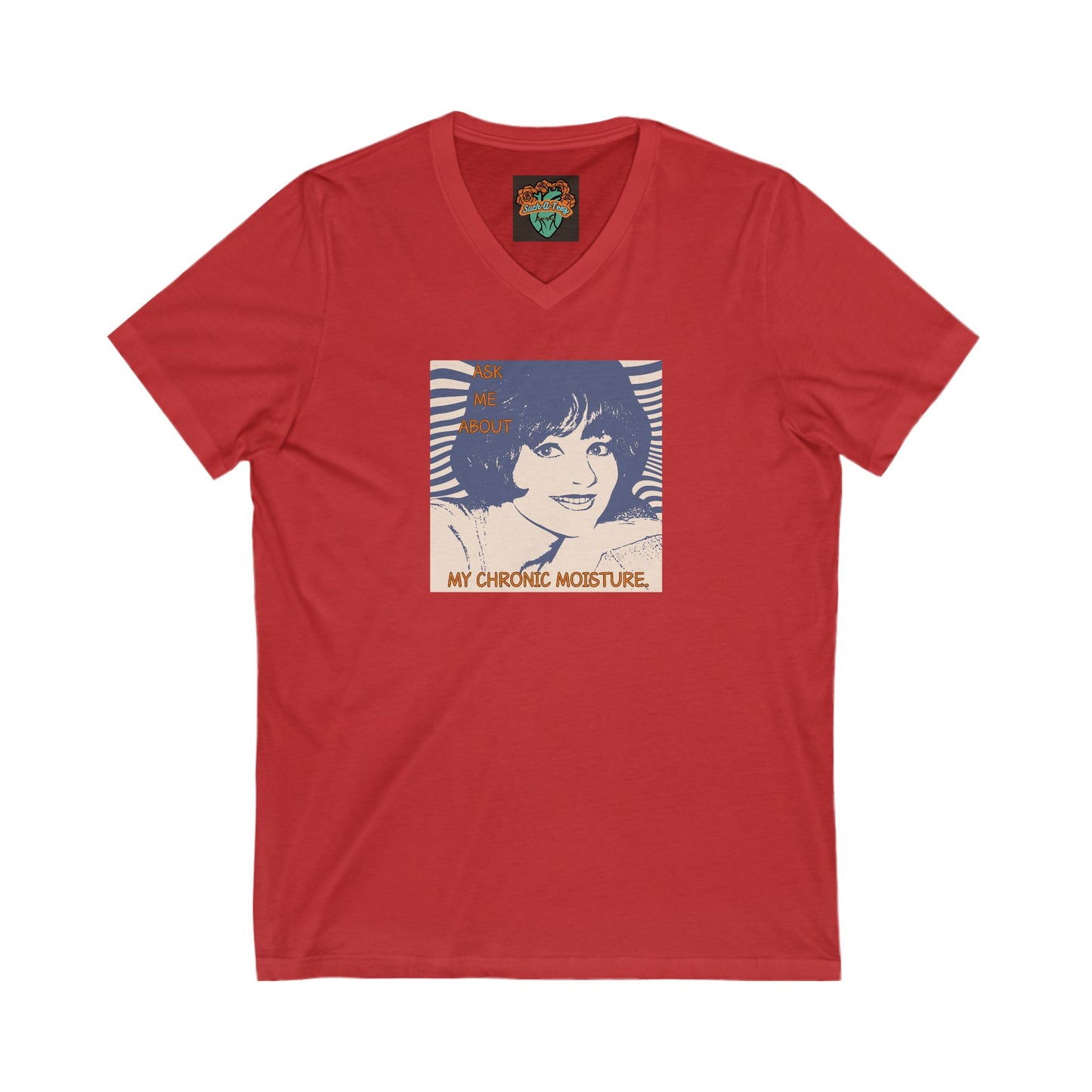 'Chronic Moisture' Unisex Jersey Short Sleeve V-Neck Tee