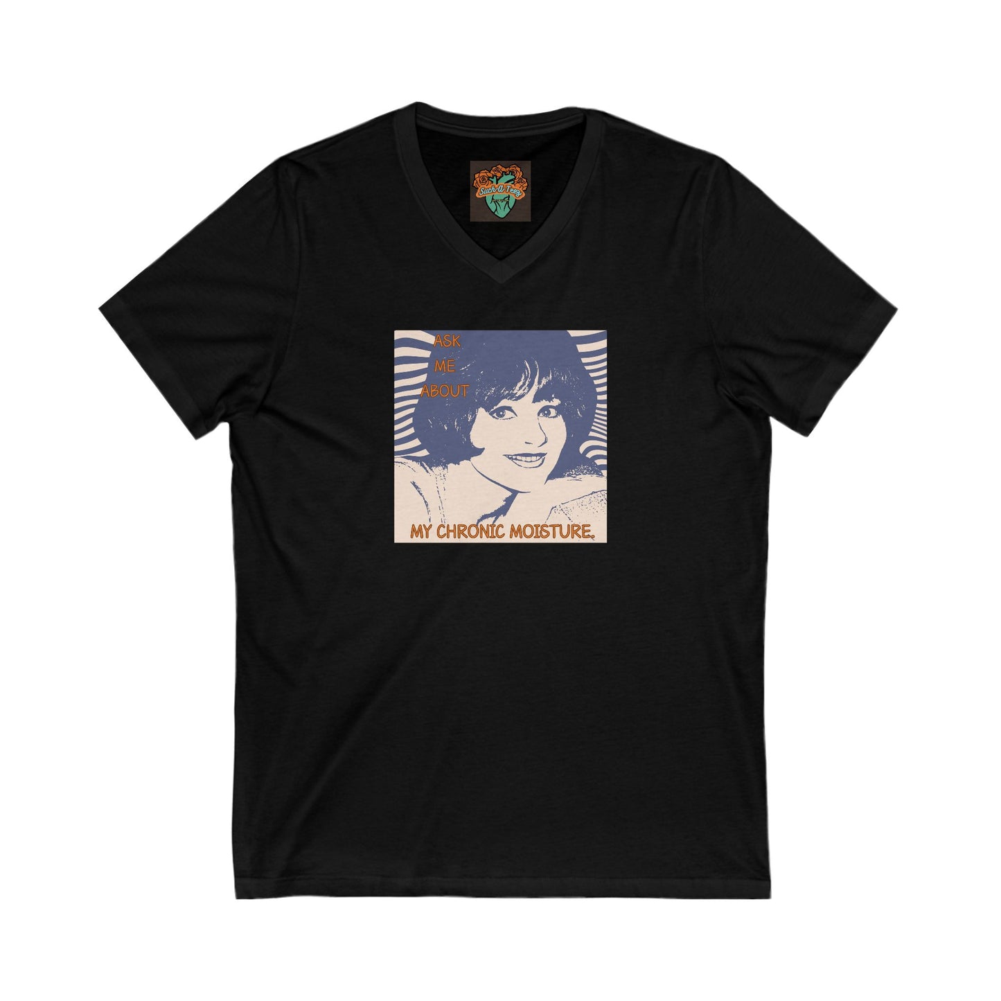 'Chronic Moisture' Unisex Jersey Short Sleeve V-Neck Tee