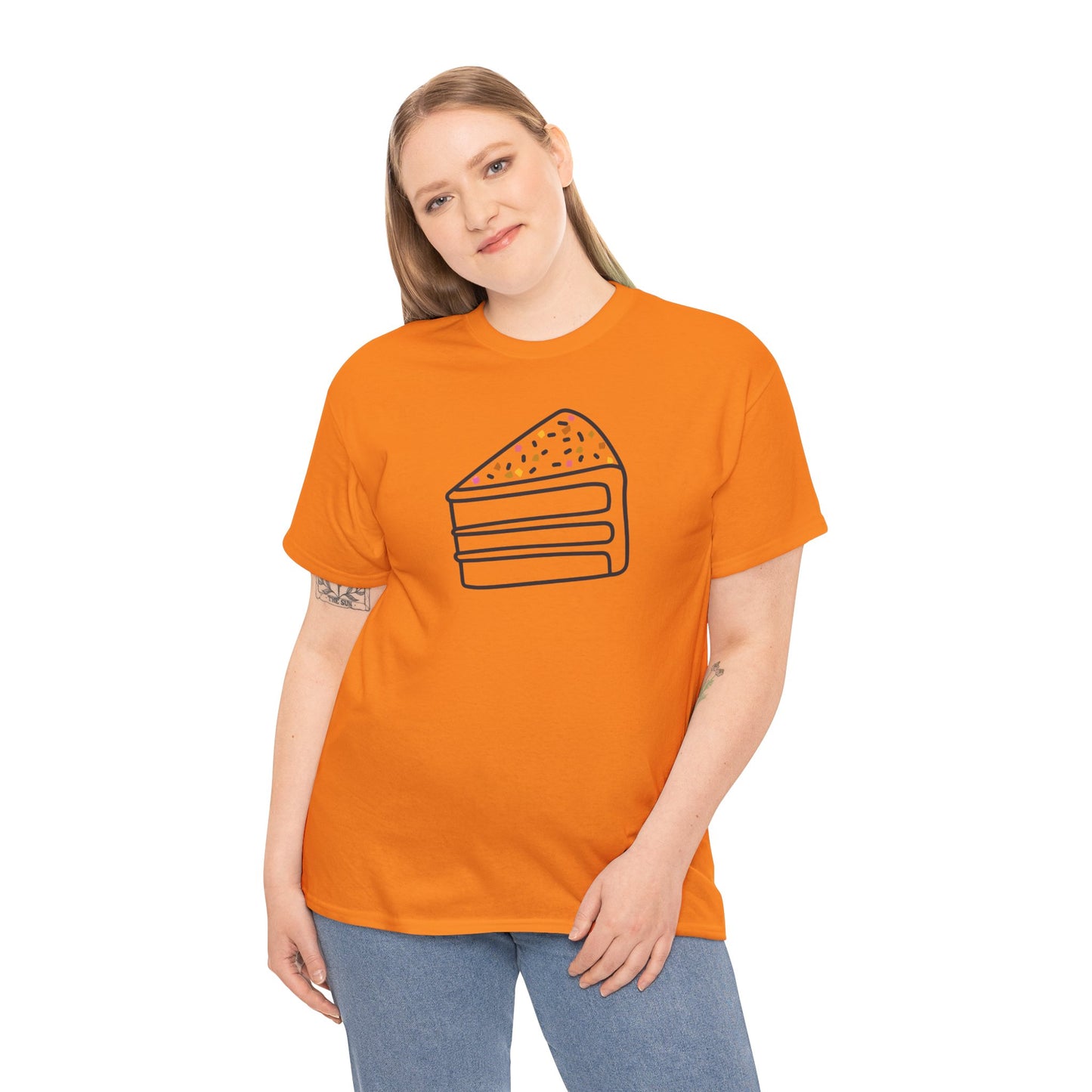 'Cake' Unisex Heavy Cotton Tee Express Delivery available