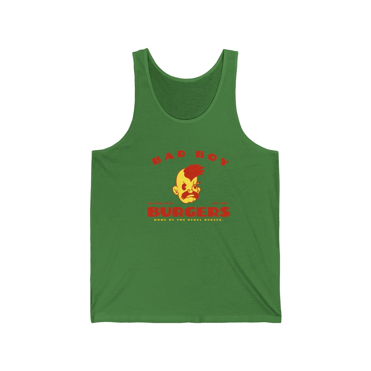 'Bad Boy Burgers' Unisex Jersey Tank