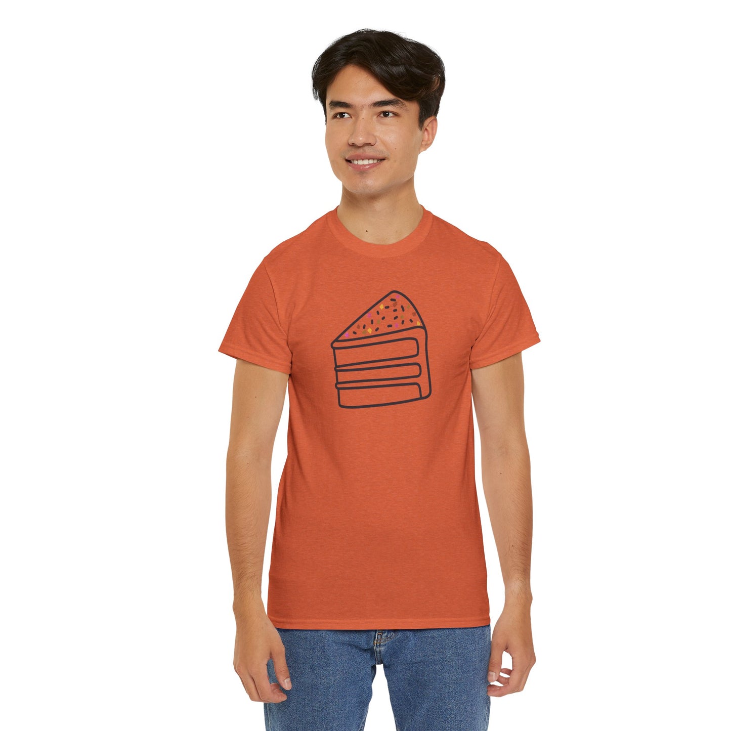 'Cake' Unisex Heavy Cotton Tee Express Delivery available