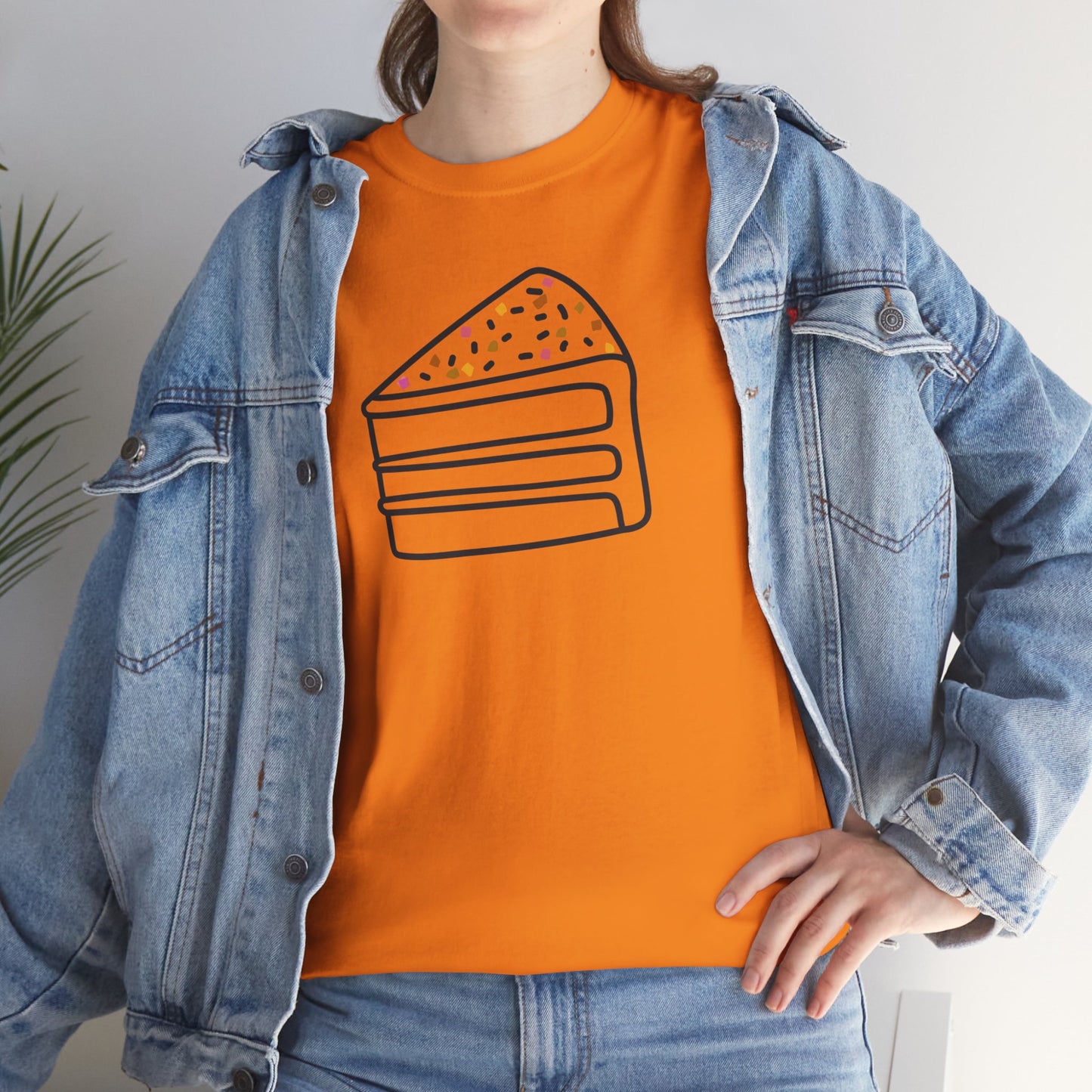 'Cake' Unisex Heavy Cotton Tee Express Delivery available