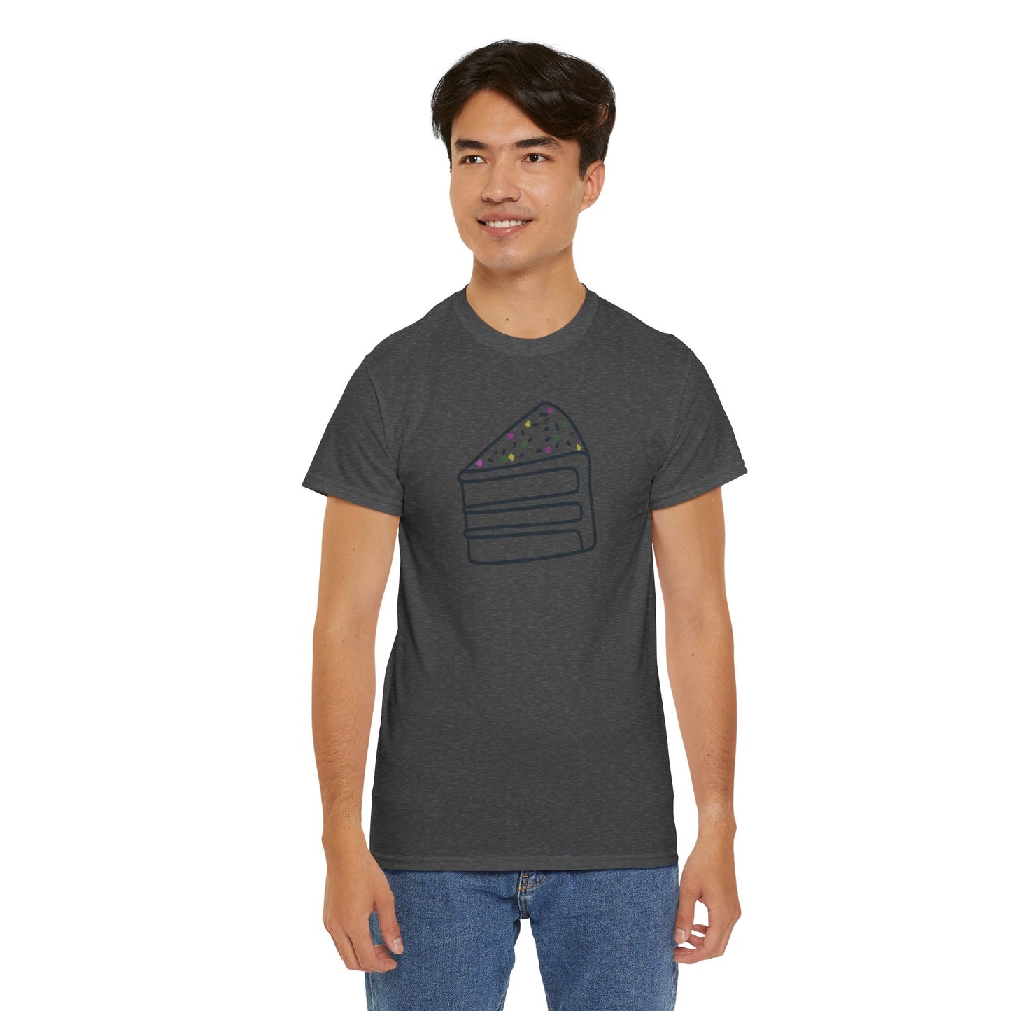 'Cake' Unisex Heavy Cotton Tee Express Delivery available