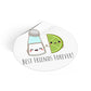 'Salt & Lime Best Friends Forever!' Cute Round Vinyl Stickers