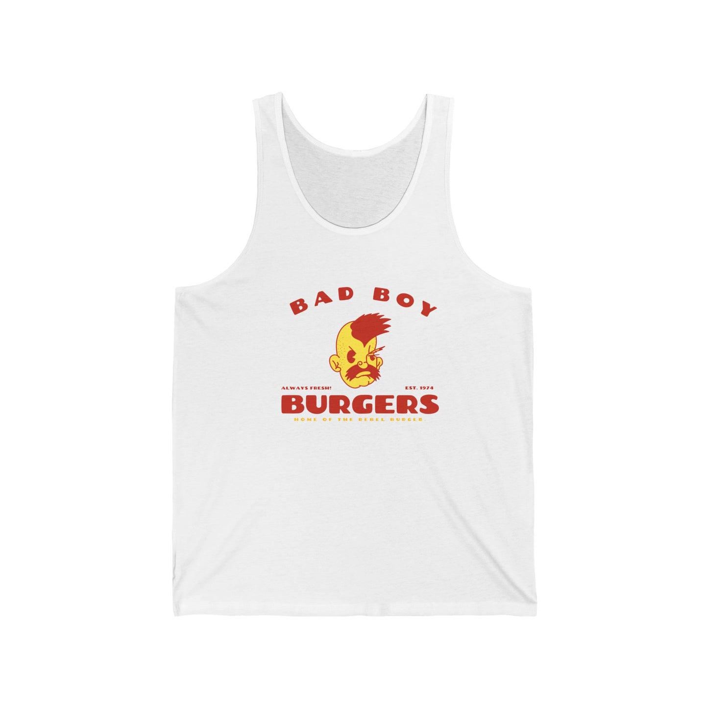 'Bad Boy Burgers' Unisex Jersey Tank