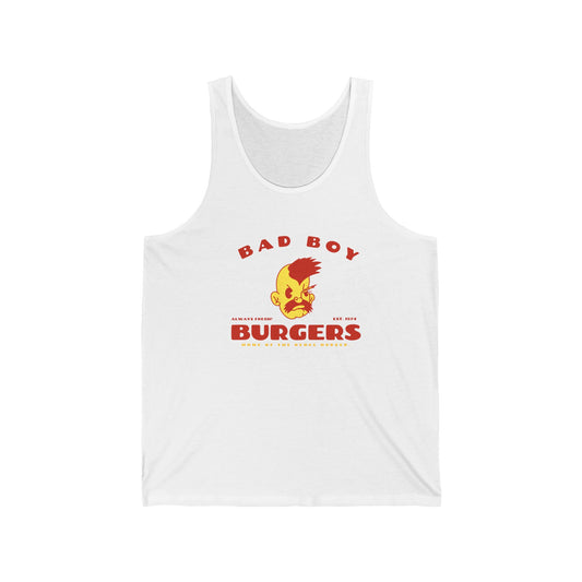 'Bad Boy Burgers' Unisex Jersey Tank