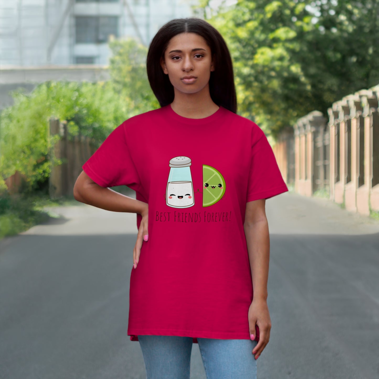 'Salt & Lime Best Friends Forever!' Single Jersey T-shirt