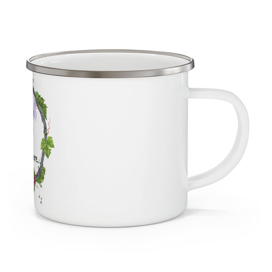 'There Might Be Wine in Here' Ambidexterous Enamel Camping Mug