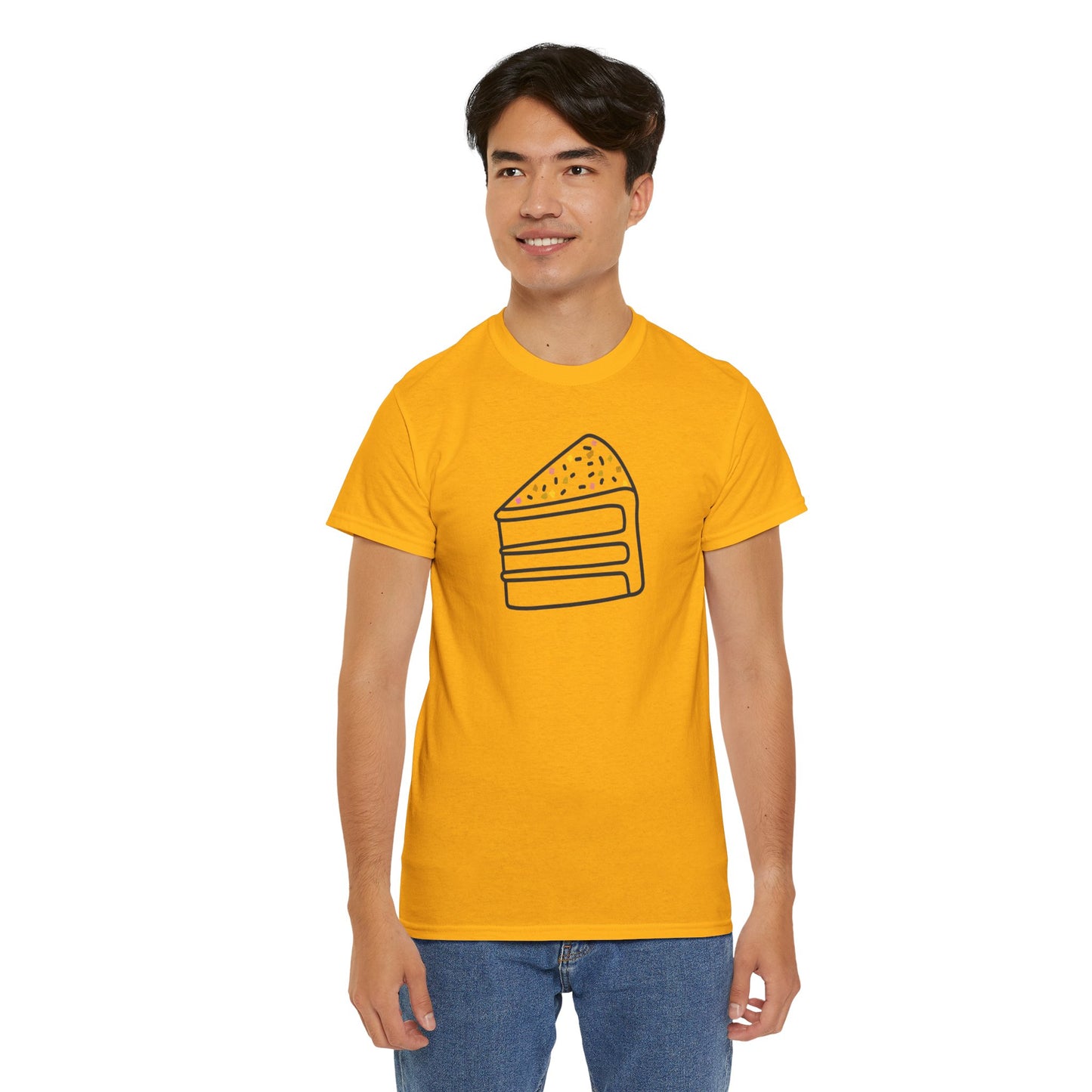 'Cake' Unisex Heavy Cotton Tee Express Delivery available