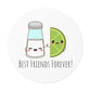 'Salt & Lime Best Friends Forever!' Cute Round Vinyl Stickers