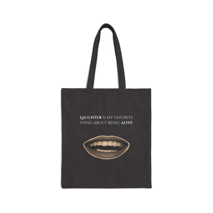 'Laughter' Cotton Canvas Tote Bag