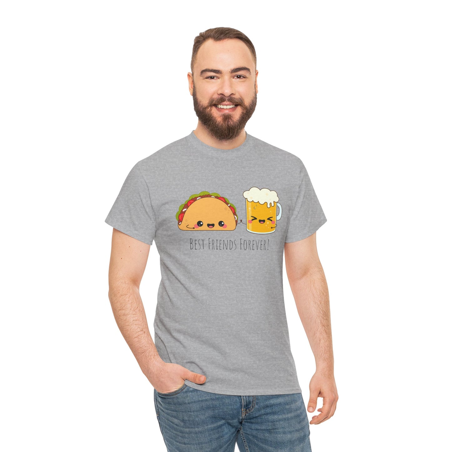 Taco & Beer Best Friends Forever! Unisex Heavy Cotton Tee